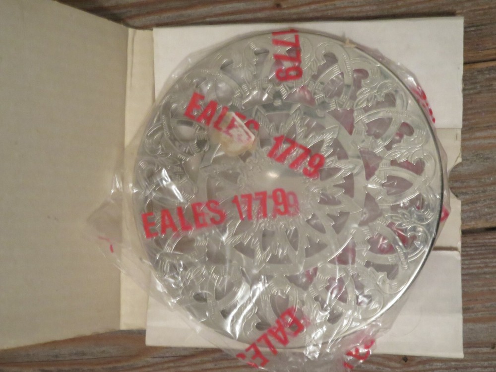 Eales 1779 Silverplated & Glass Hot Plate/Trivet No 876 NIB, Italy