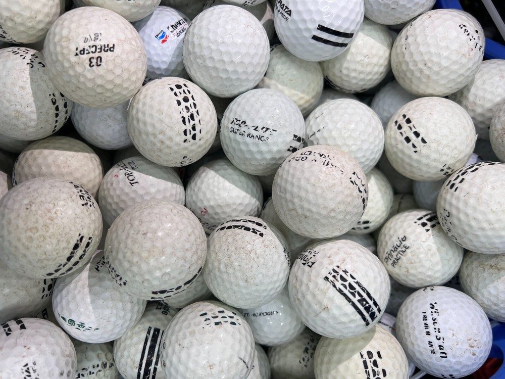 4 Dozen White Range Balls... Assorted Batch of AA Value Practice Golf Balls....