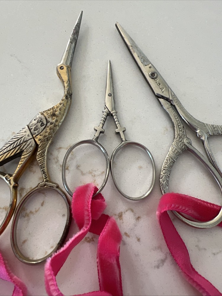 Antique Mini Scissors (3 Pair) Unique (Germany, USA)