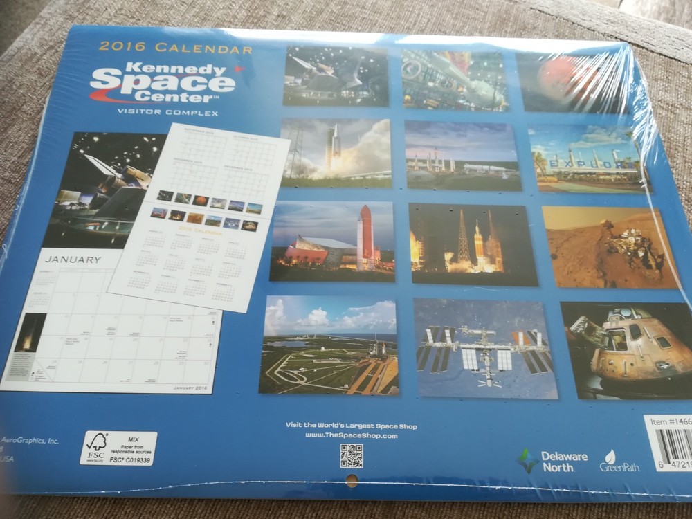 KENNEDY SPACE CENTRE VISITOR COMPLEX CALENDAR 2016-SEALED