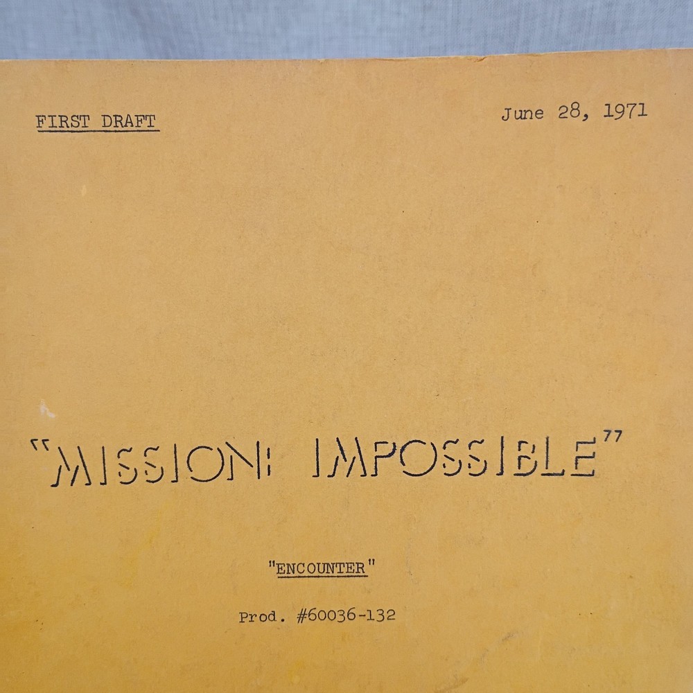 Mission: Impossible TV Show 1971 Original Script "Encounter" First Draft