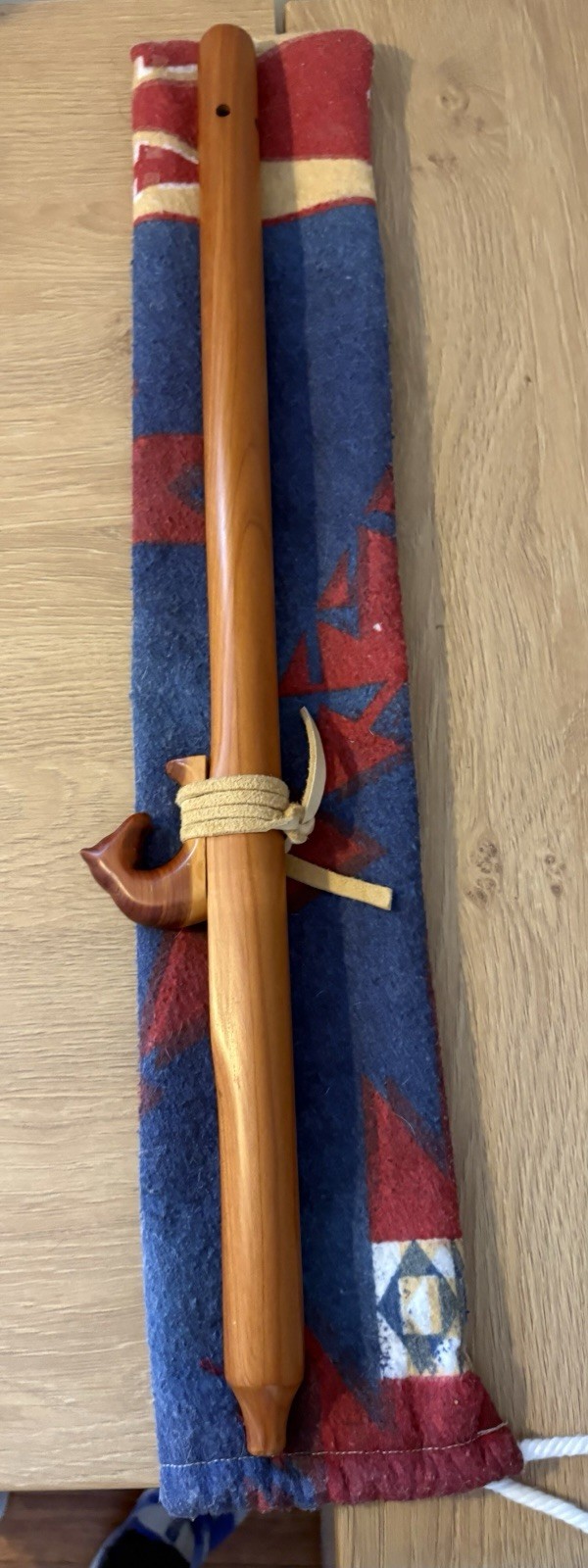 Native American Handmade Wooden Flute 23” Artist Loomis A ‘05 Horse