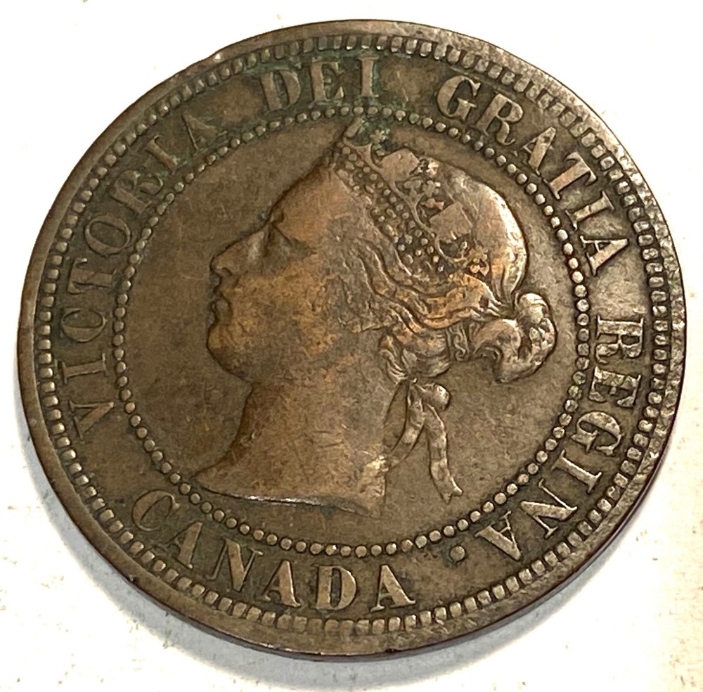 1876 H Canada Large Cent Higher Grade #3
