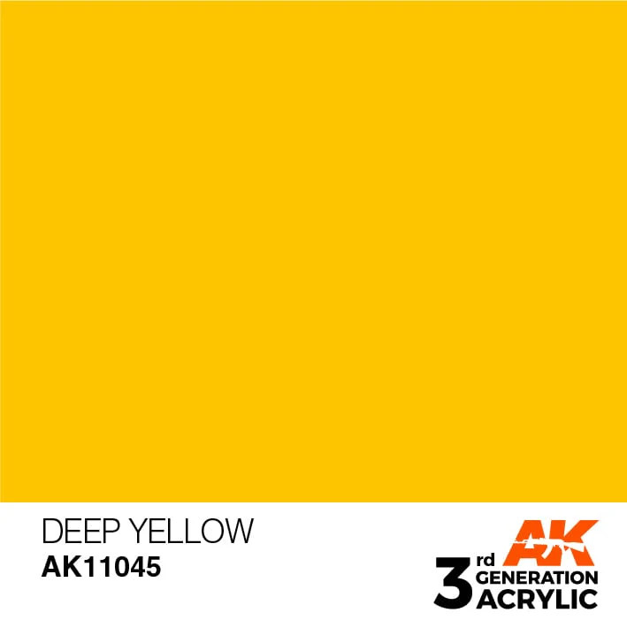 AK Interactive 3rd Gen Acrylic AK11045 Deep Yellow 17ml