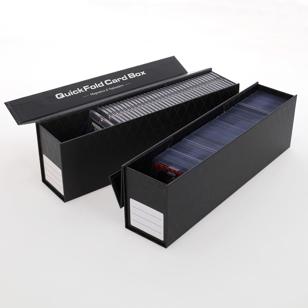 3 Pack QuickFold Card Storage Boxes - Magnetics Closure & Fits Top loaders Cards