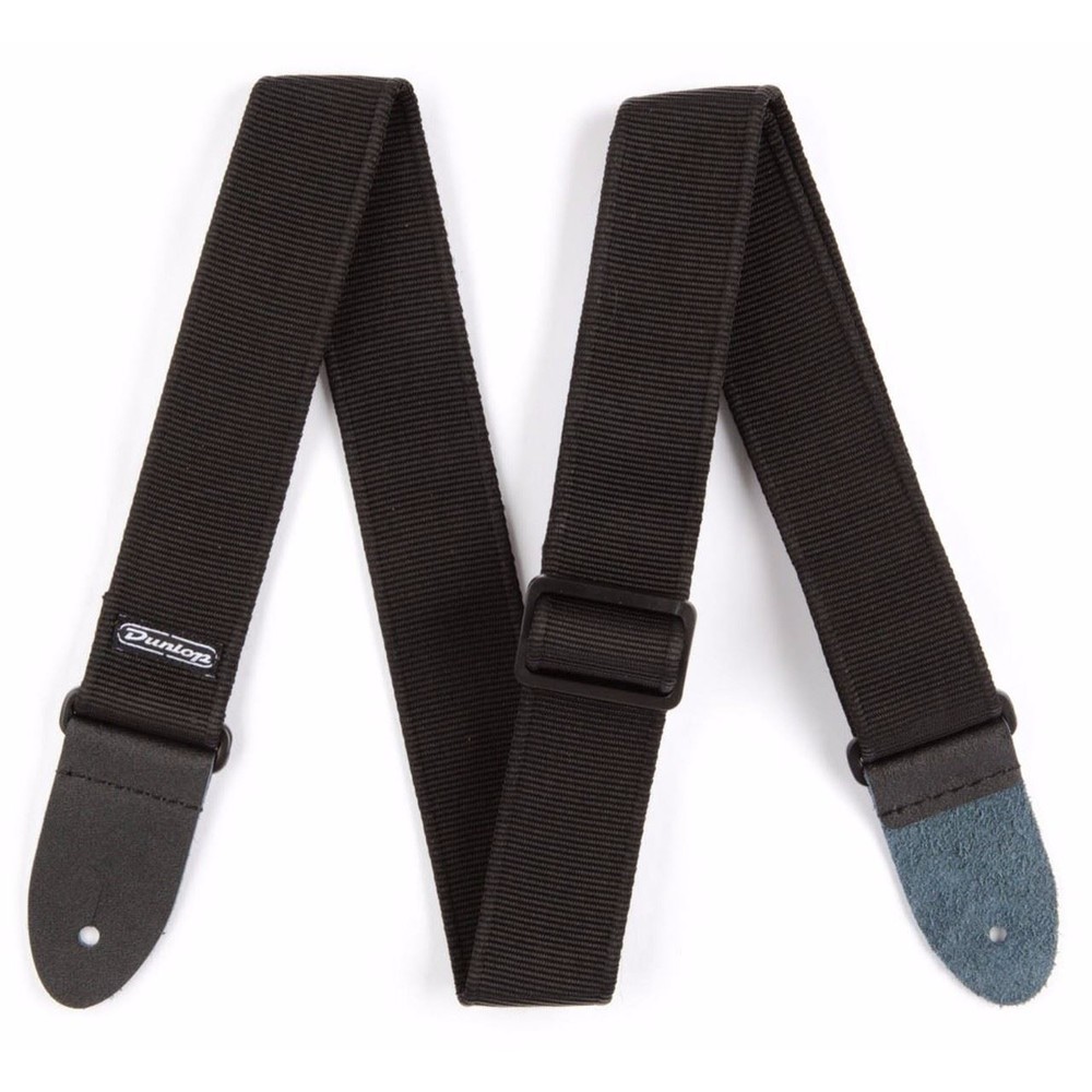 Dunlop D38-09BK Classic Woven Guitar Strap, Solid Black