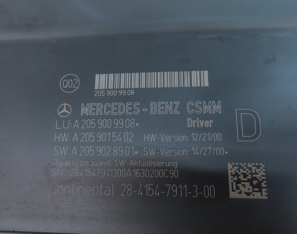 2016 MERCEDES C300 (W205) FRONT LEFT DRIVER SEAT CONTROL MODULE