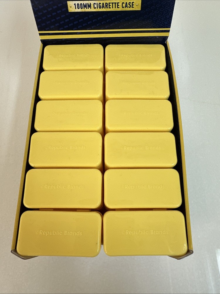 TOP CRUSH-PROOF 100 mm STRONG BOX ✨ HINGED CIGARETTE CASE SIZE 12 Pack