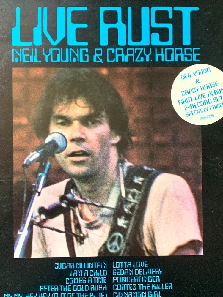 NEIL YOUNG 1980 vintage POSTER ADVERT LIVE RUST Crazy Horse