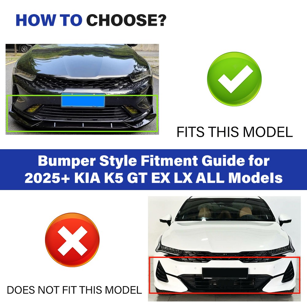 For 2025+ Kia K5 Full Aero Package - Front Lip & Rear Bumper Diffuser
