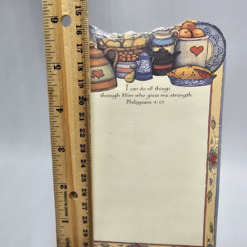 Susan Winget Notepad Pie Bowl Fruit scripture Religious Christian Note Pad