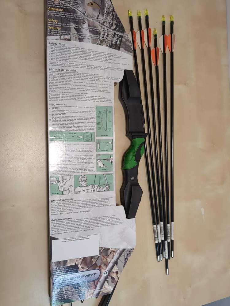 Barnett Banshee Quad Compound Bow Training Outdoor Condition New Extra Arrows