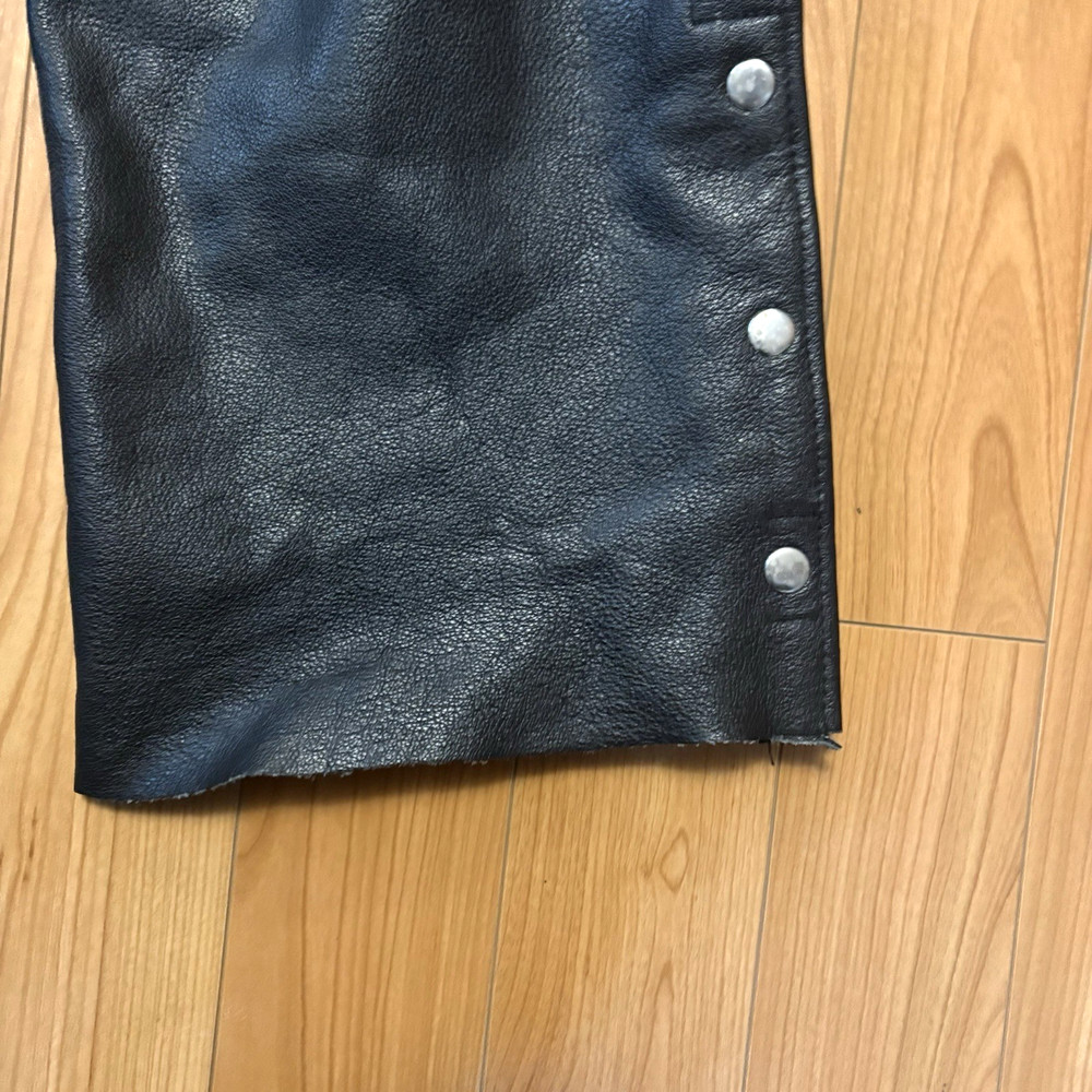 Milwaukee Leather Women's Black Leather Chaps Medium