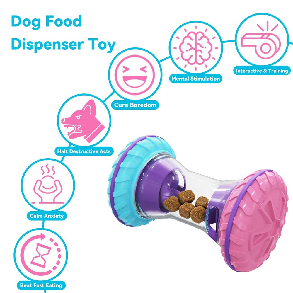 MateeyLife Interactive Dog Puzzle Toys for Small Medium Large Medium, Rose