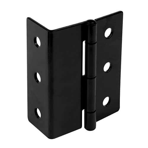 6 Pcs 3" High Half-Surface Chest Hinges,Black Offset Hinge for 1" Thick Door