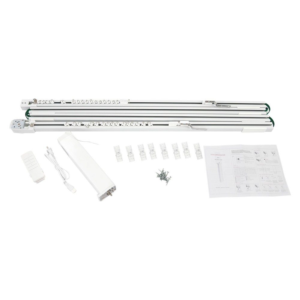 13ft Remote Control Automatic Open/Close Electric Drapery Curtain Track Rod Rail