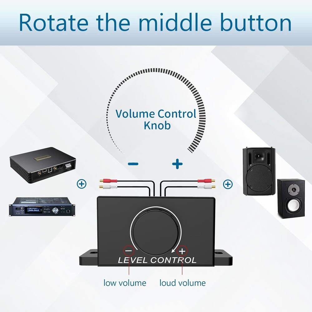Enhance Your Audio with Universal RCA Remote Amp Level Controller - Easy Install