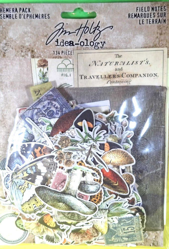 Tim Holtz Idea-ology Field Notes Ephemera Pack TH94051  ** 134 Pcs