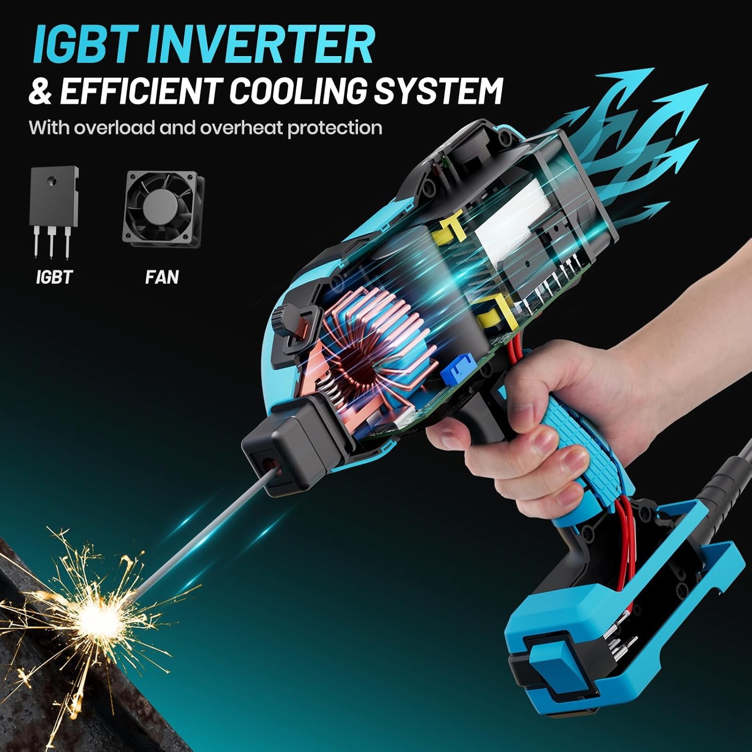 Handheld 110V 120Amp ARC Welder, Portable IGBT Inverter Wedling Machine