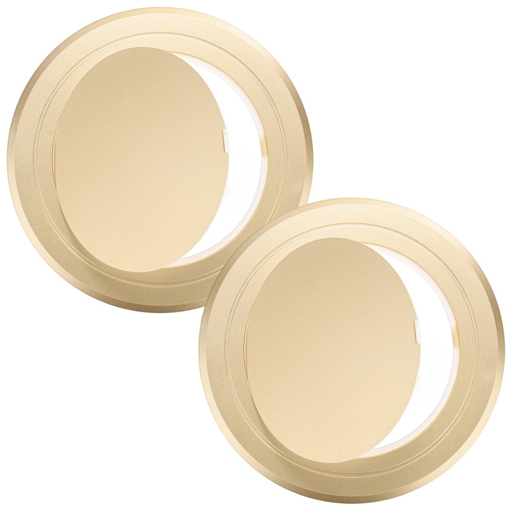 2-Pack Access Panel for Drywall, 4x4 Inch Round Plastic Removable [Gold Tone]
