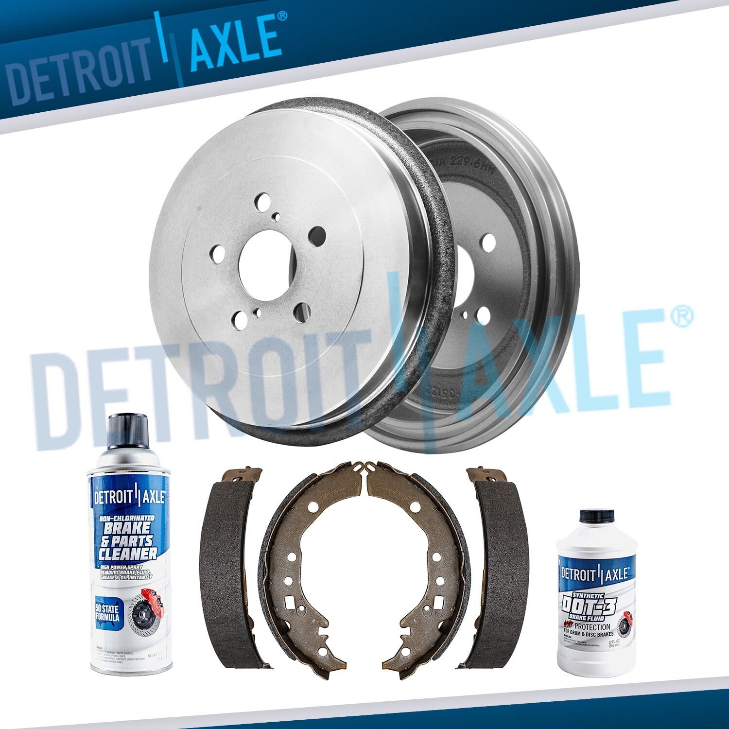 Rear Brake Drums and Brake Shoes Kit fits for 2009 - 2019 Toyota Corolla