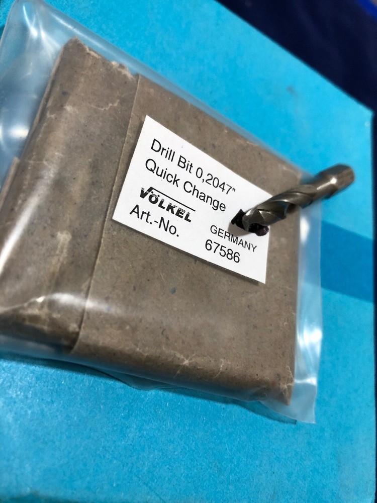 VOLKEL #67586 HSS 0.2047" SQUARE DRIVE QUICK CHANGE DRILL BIT GERMANY
