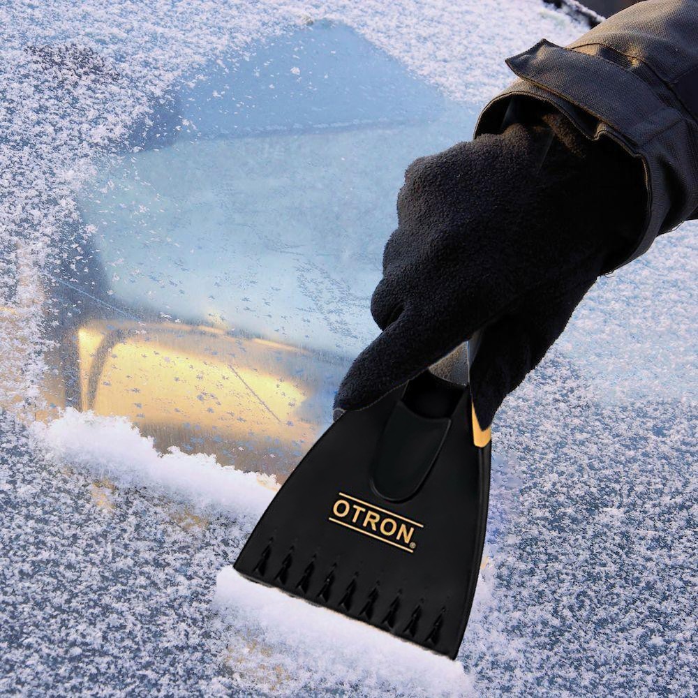 OTRON 8" Heavy Duty Ice Scraper for Car – Snow & Ice Remover Tool with Chippers