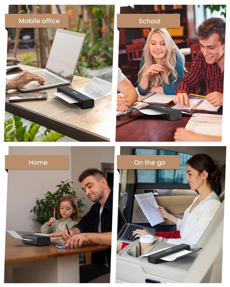 NEWYES Portable Thermal Printer Inkless Printer Wireless Connectivity Busines...