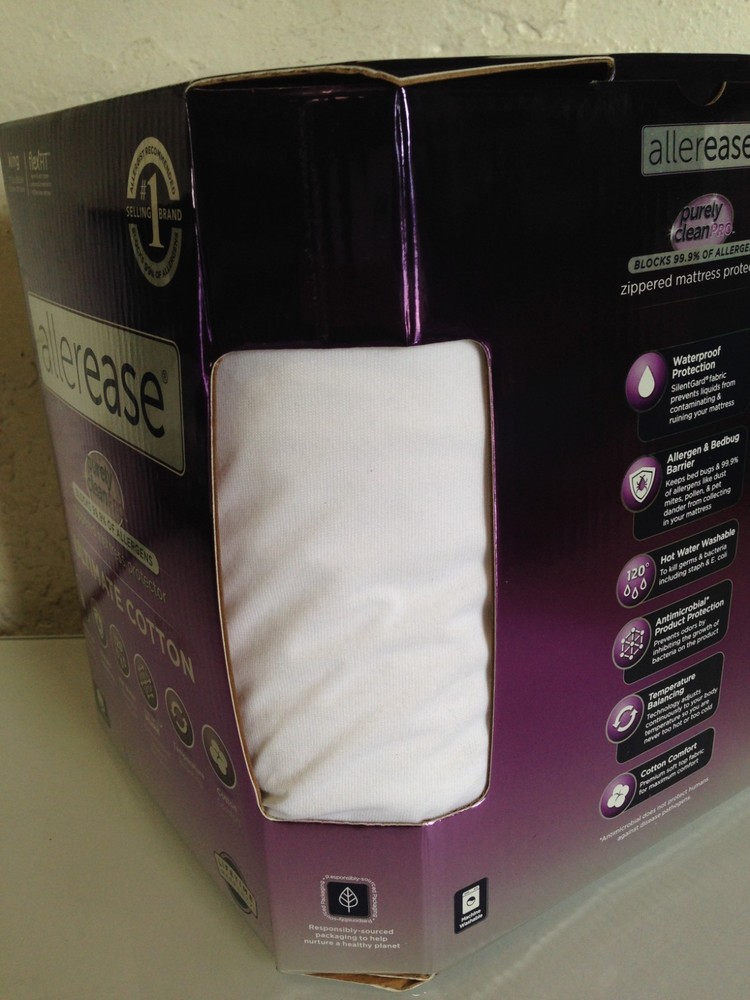 Allerease Ultimate Cotton Zippered Mattress & Pillow Protector, King White