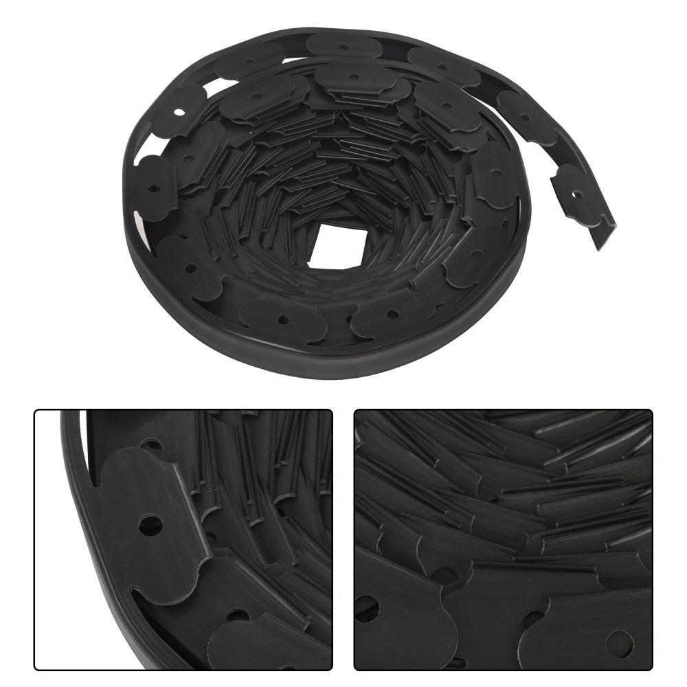 Landscape L-shaped Lawn Garden Edging Kit 60FT Flexible Border Paver & 24 Stakes