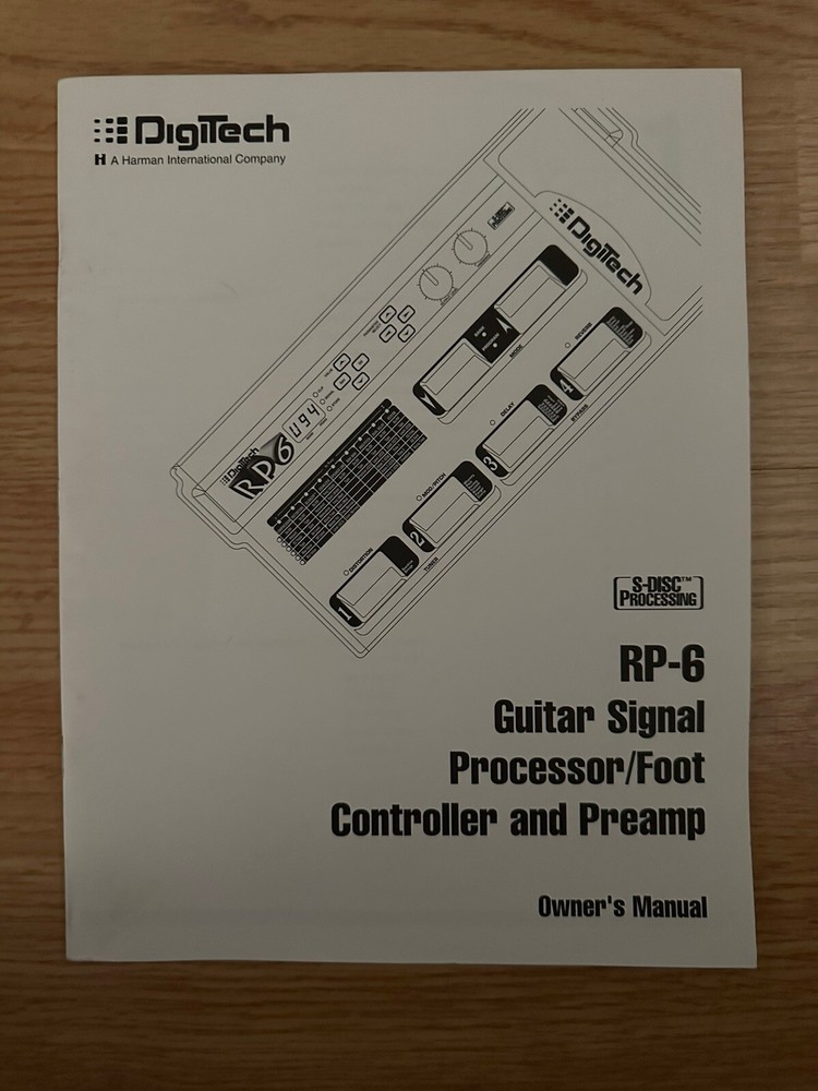 Digitech RP-6 *MANUAL ONLY*