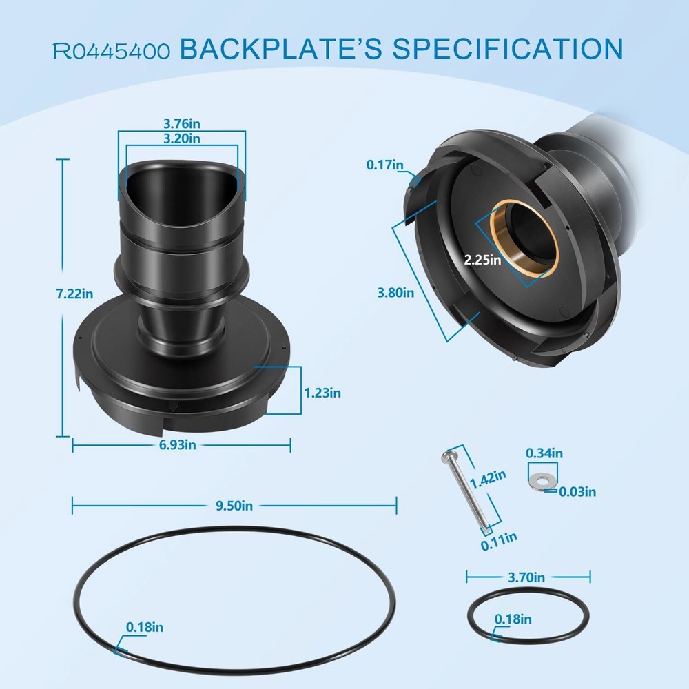 R0445400 Diffuser with O-Ring and Hardware Replacement Kit Fit for Zodiac Jandy