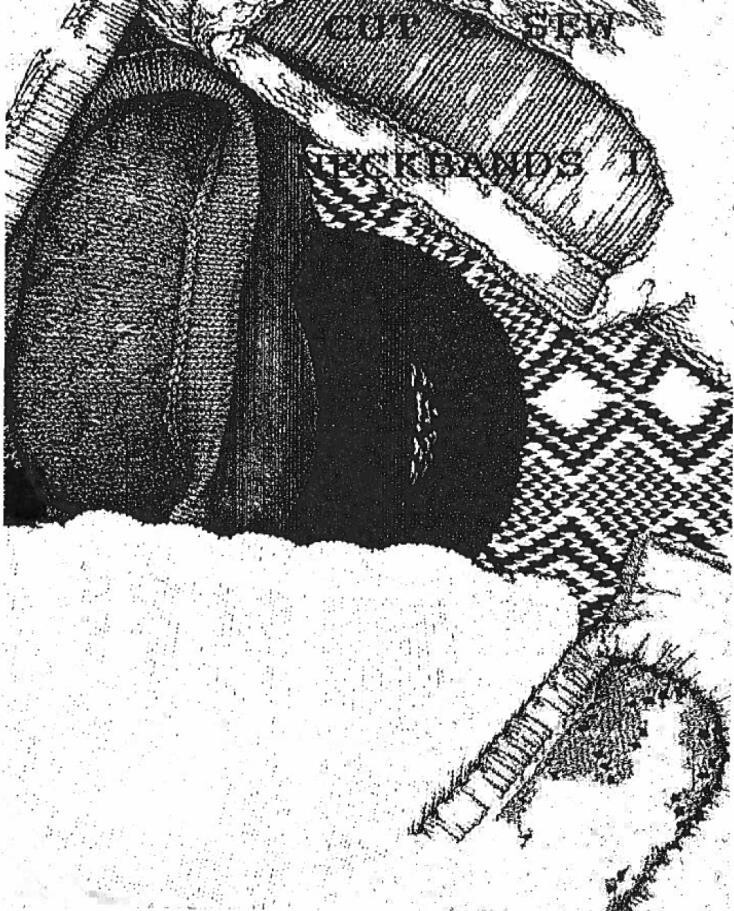 Knitting Machine Cut  & Sew Neckbands - Includes templates diagrams