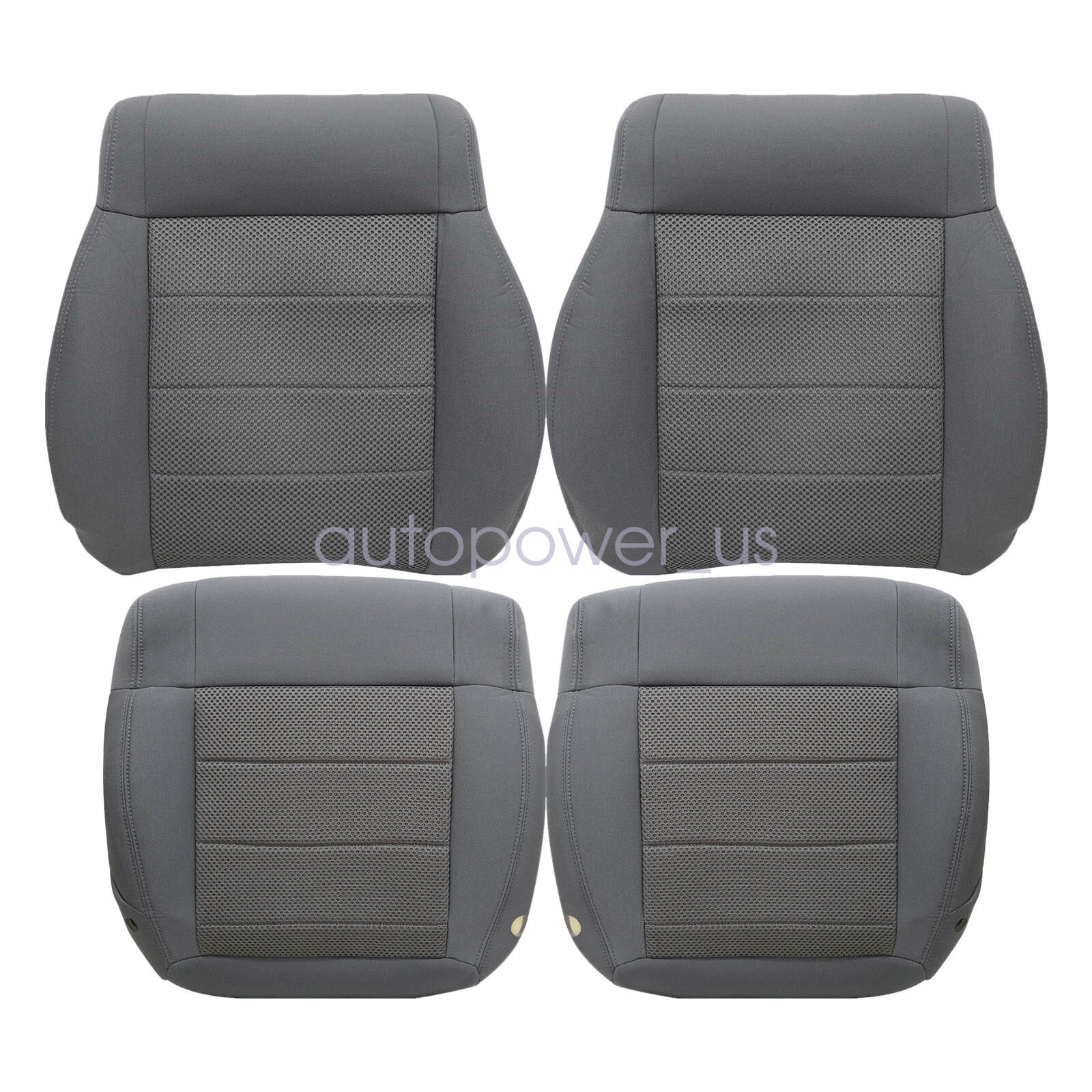 For 2008-2010 Jeep Wrangler Sahara Rubicon Front Cloth Seat Cover & Foam Cushion