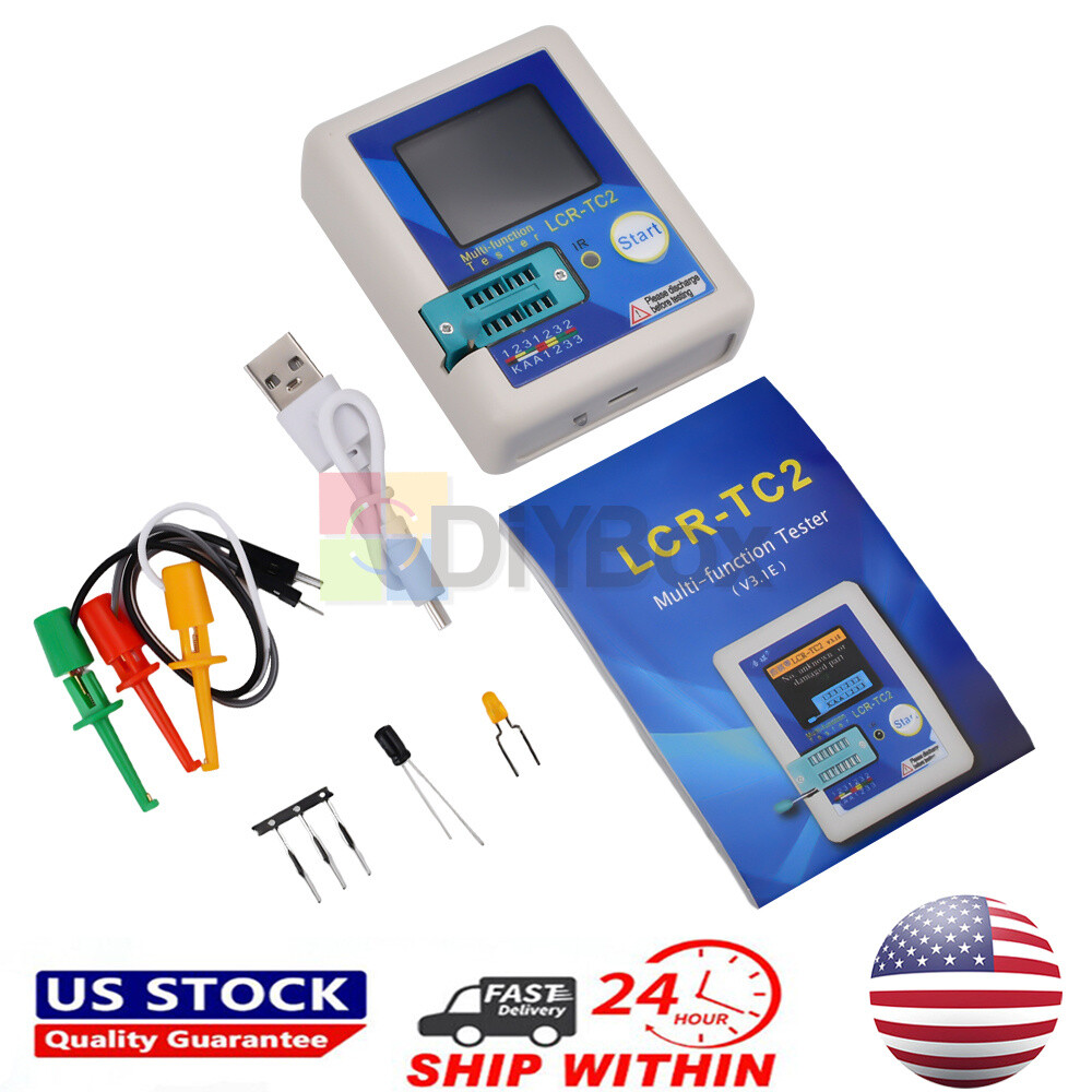 Upgraded LCR-TC2 Transistor Tester TFT Diode Triode Capacitance Meter ESR US