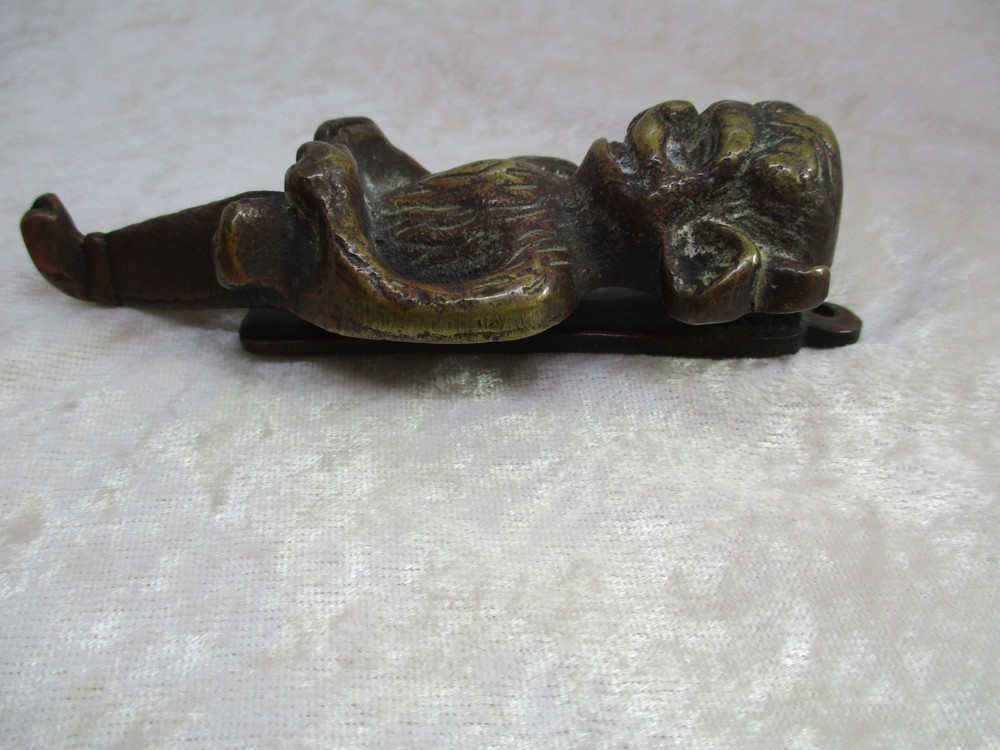 Antique Complete Bronze Lincoln Imp/Devil Door Knocker