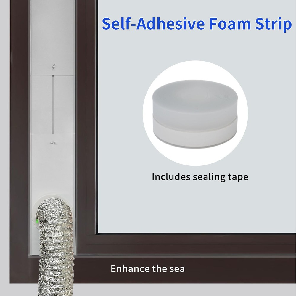 Dryer Vent Window Kit for 4" Diameter Dryer Vent Hose,Adjustable Window Vent ...