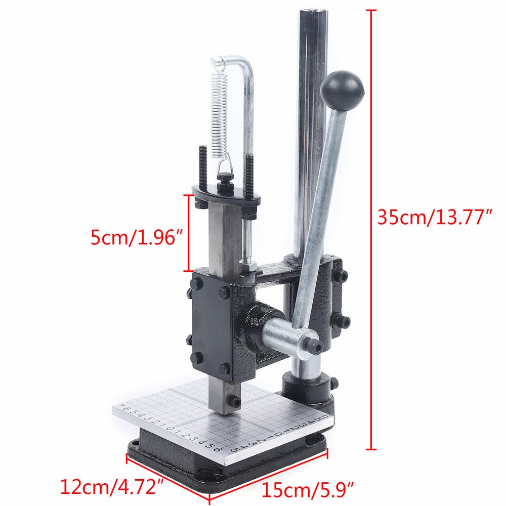 Leather Hole Punching Machine Manual DIY Embossing Press Leather Imprinting Tool