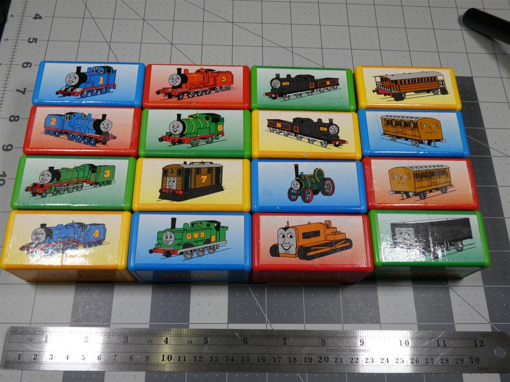 Set 16 Pre-Owned 1990 Nylint Thomas The Tank Engine Train Plastic Number Blocks