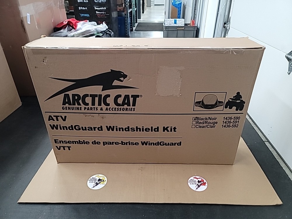 Arctic Cat ATV Black WindGuard Quick-Attach Windshield 1996-2022 - 1436-590
