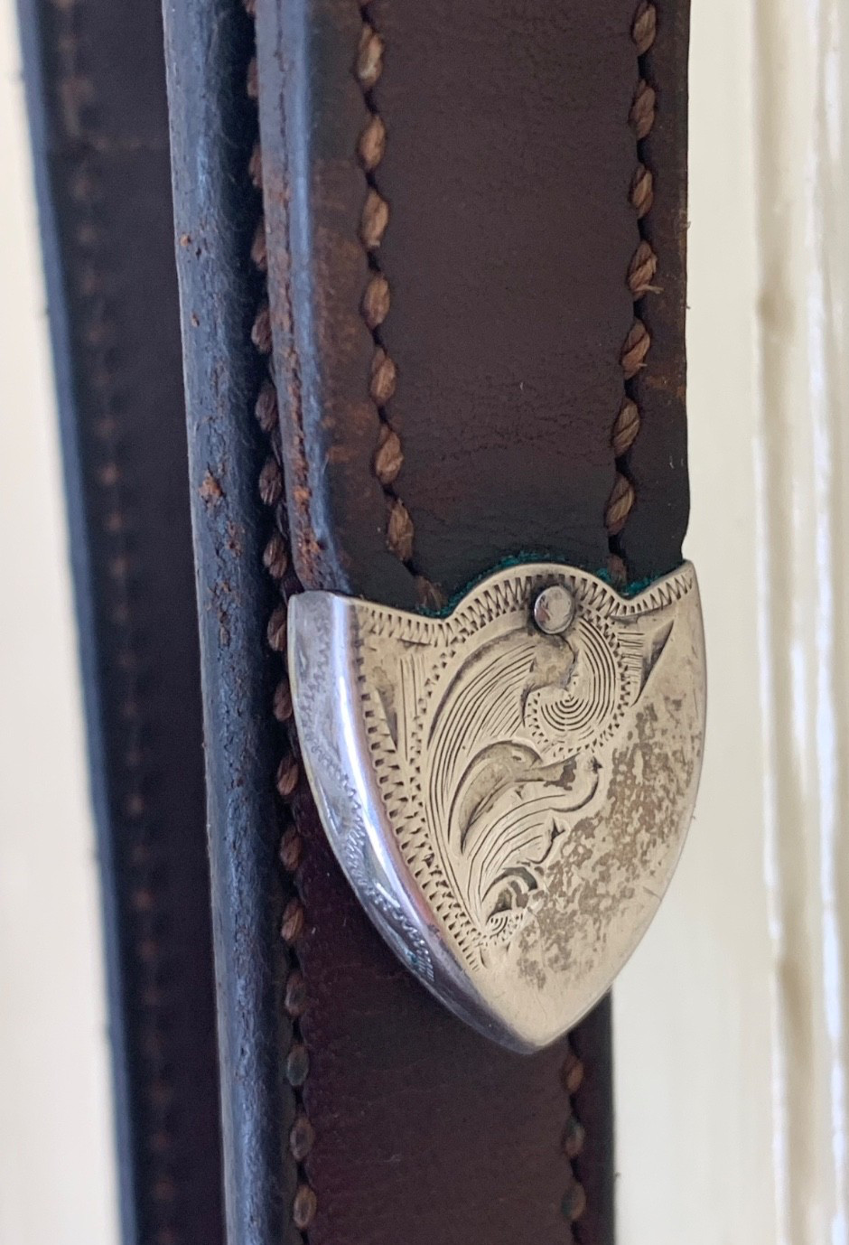 VOGT Sterling Silver Horse Show SLIDING ONE EAR HEADSTALL Leather Western Bridle