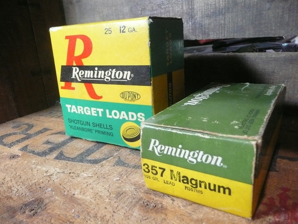 Vintage Remington Target Load and 357 Magnum Empty Boxes.