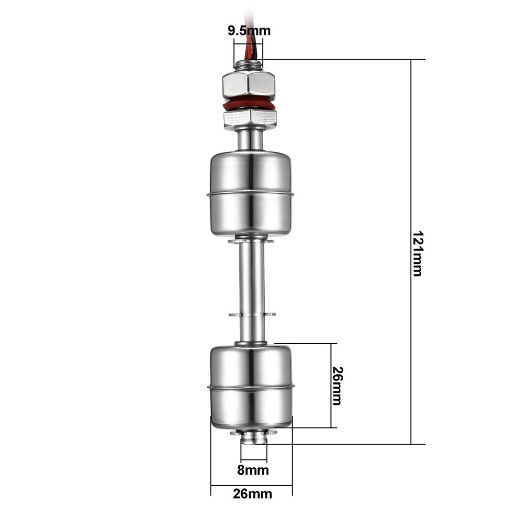 Stainless Steel Two Joints Water Sensor Floating Switch 121mm