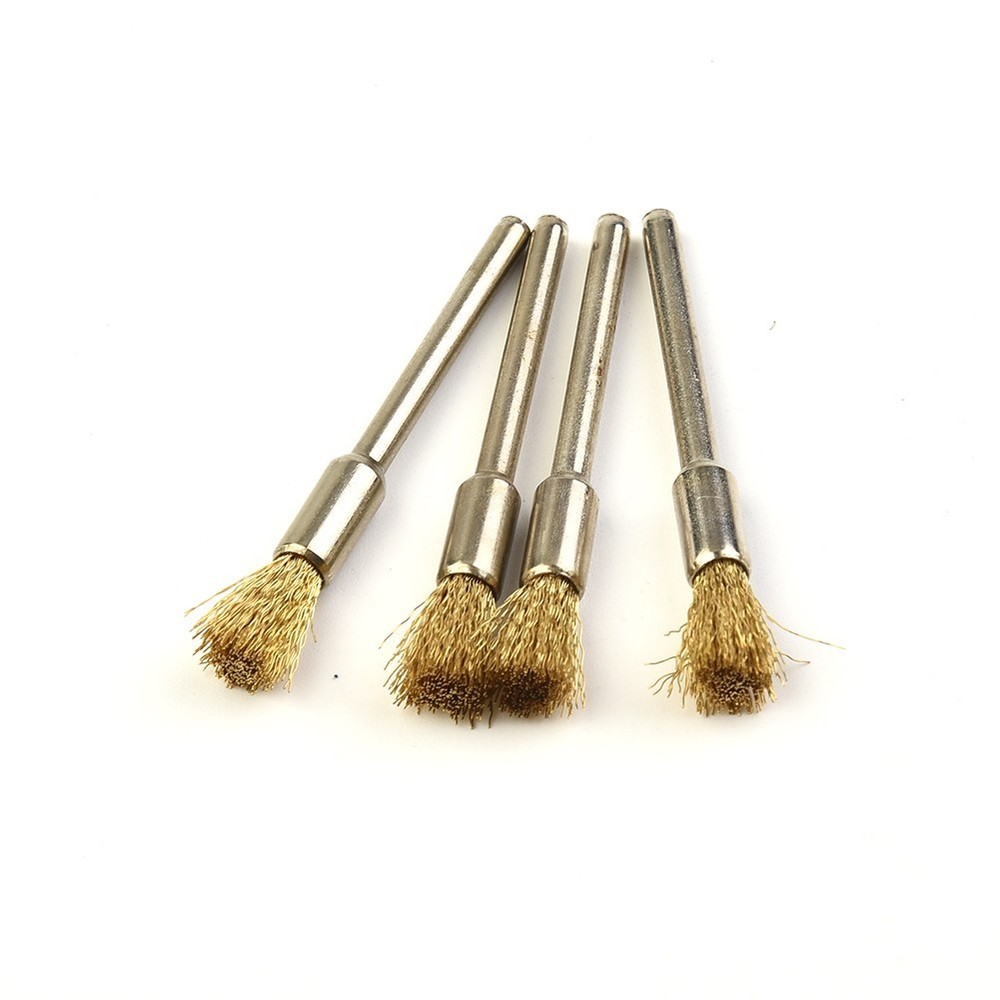 24pcs Soft Rotary Tool Brass Wire Brush Cleaning Polishing Dusting Set Element