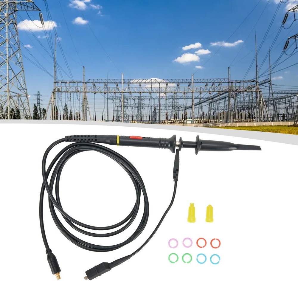 Oscilloscope Probe 5.8ns 60MHz MCX-B Marking Ring Probe Hook Rubber Probe