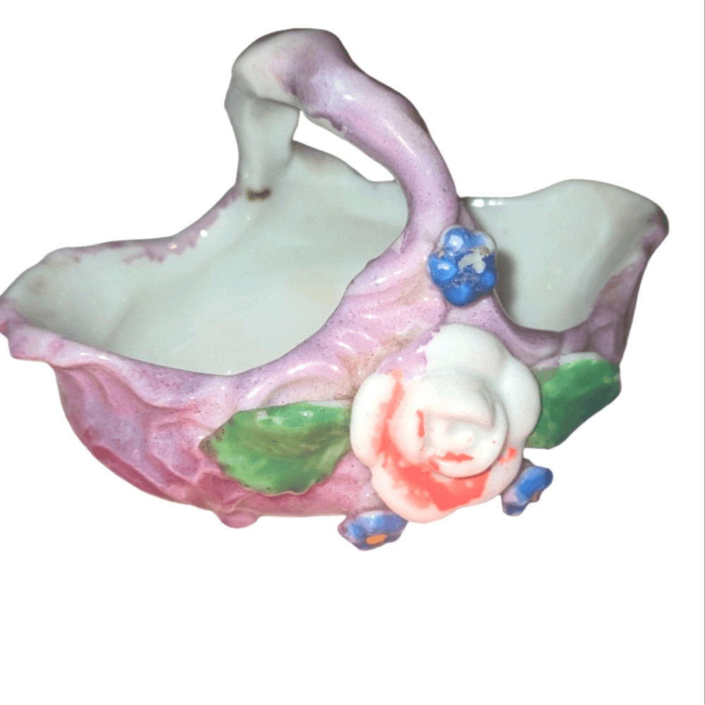 Vintage ceramic basket Japan