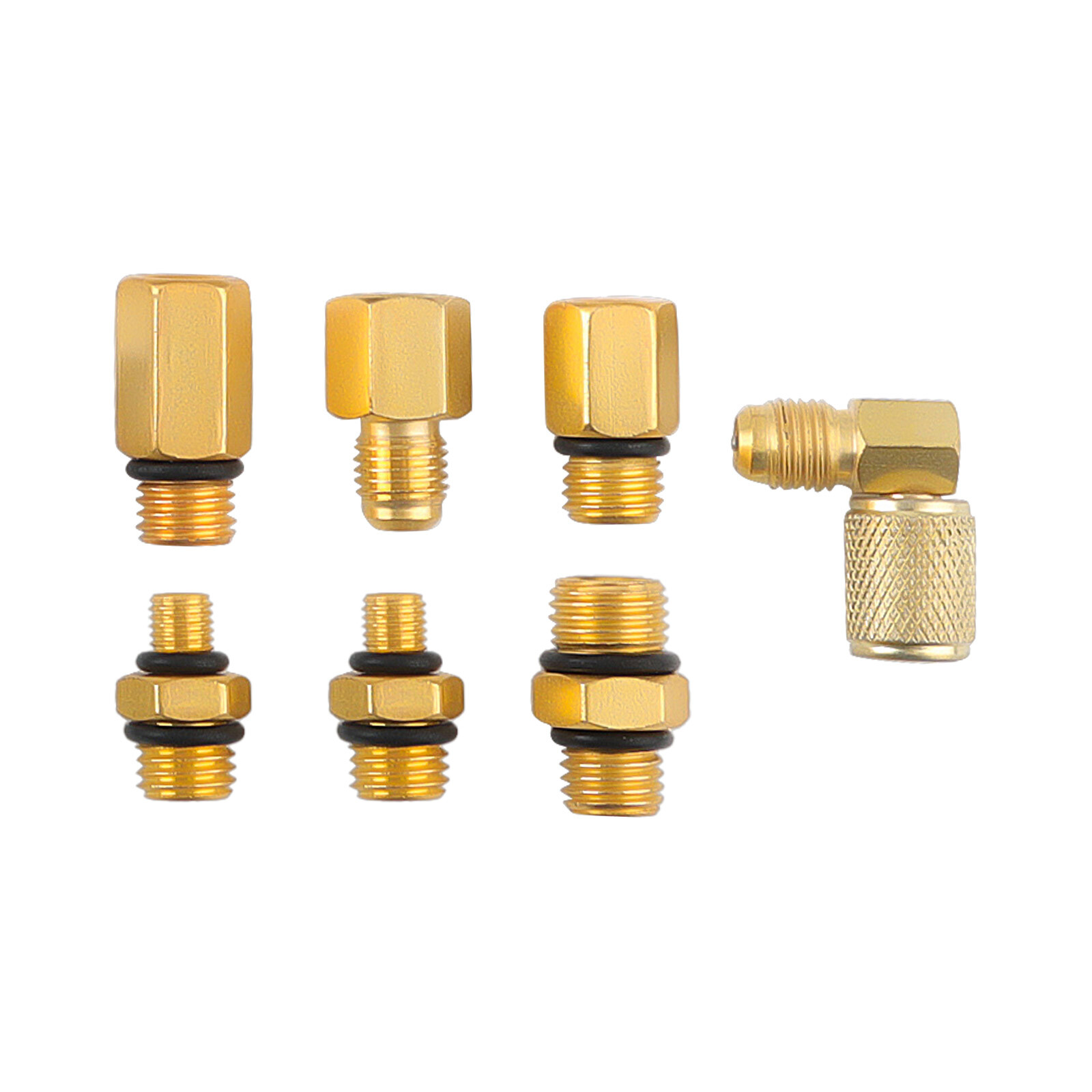 Universal Fuel Injection Gauge Pressure Tester Test Adapters Tool Kit