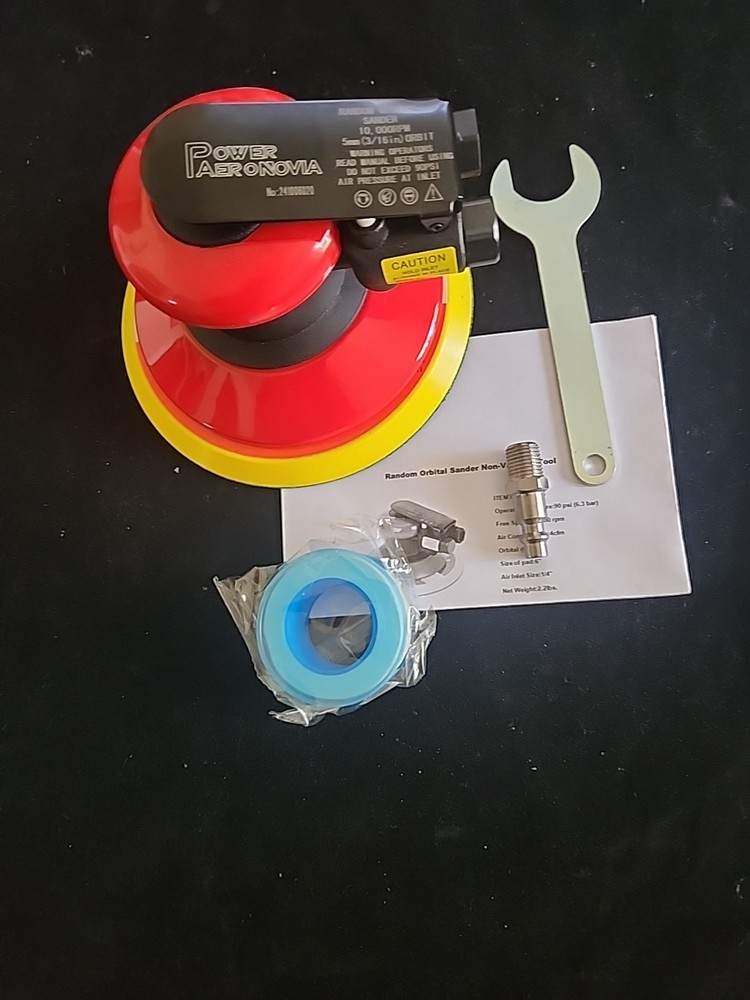 6" Random Orbit Palm Sander,DA for bodywork pneumatic