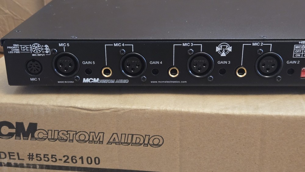 MCM Custom Audio Pre-Amplifier 555-26100 Public Address System