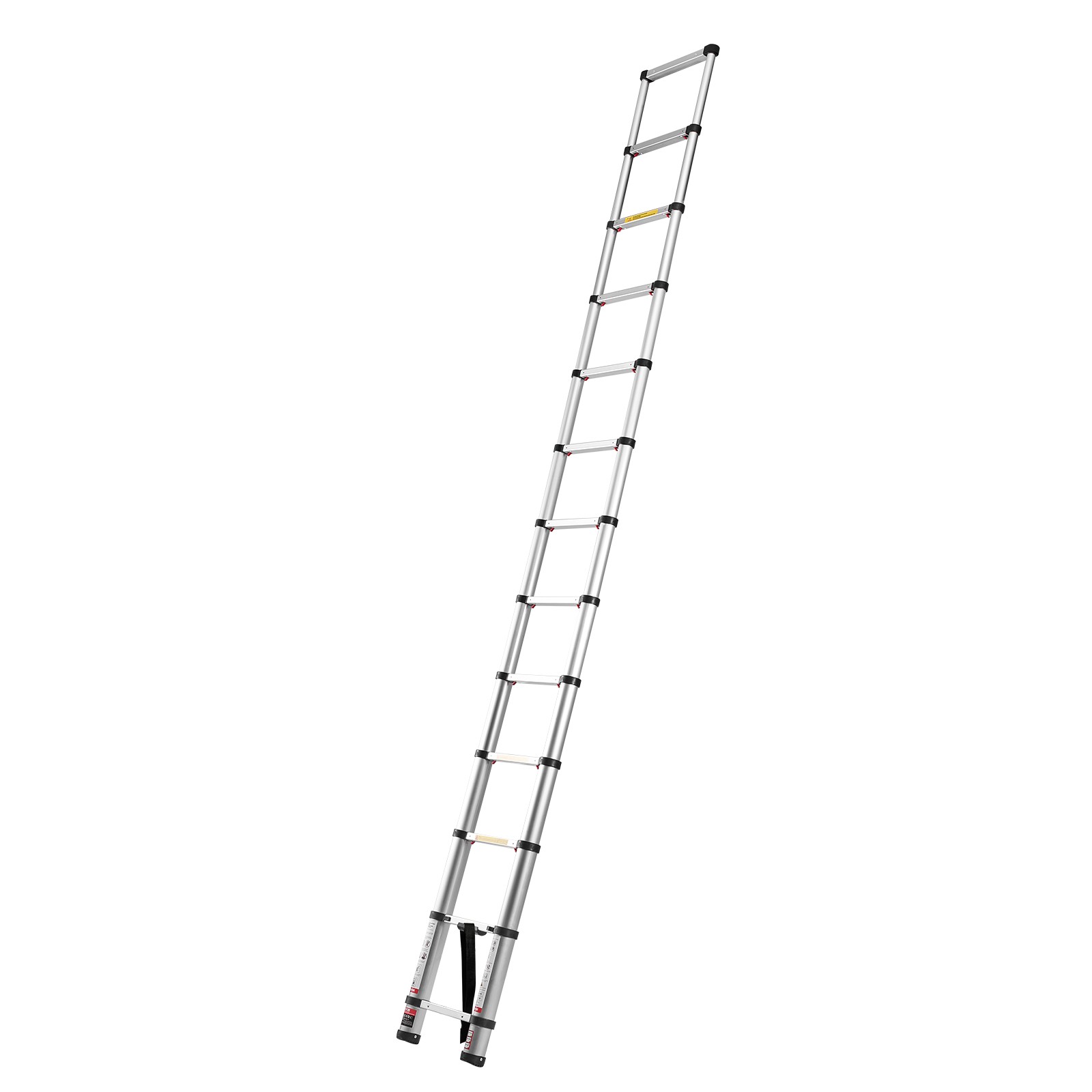 VEVOR 12.5ft Telescoping Ladder Aluminum One-Touch Retraction 330LBS Capacity